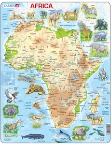  Larsen puzzel Afrika  met dieren - 63 stukjes
