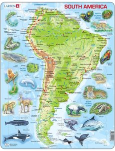  Larsen puzzel Zuid Amerika, 65 stukjes