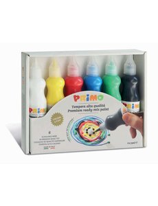Primo Plakkaatverf 6 flesjes x 75 ml basiskleuren