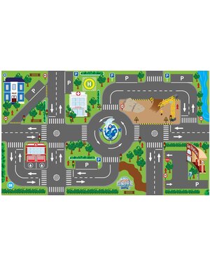 Kids Globe Speelkleed Verkeer met Led verkeerslichten, 72x120 cm