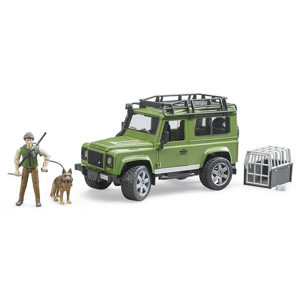 Bruder 2587 - Land Rover Defender Station Wagon met boswachter en hond