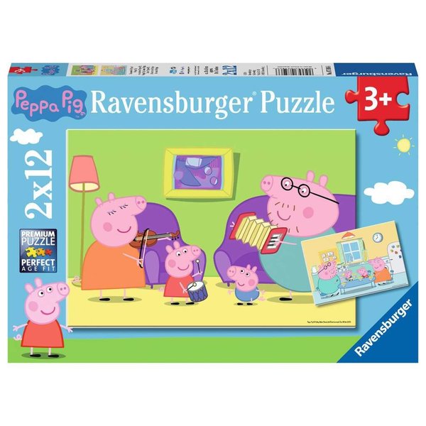 Ravensburger Thuis bij Peppa, 2x12 stukjes