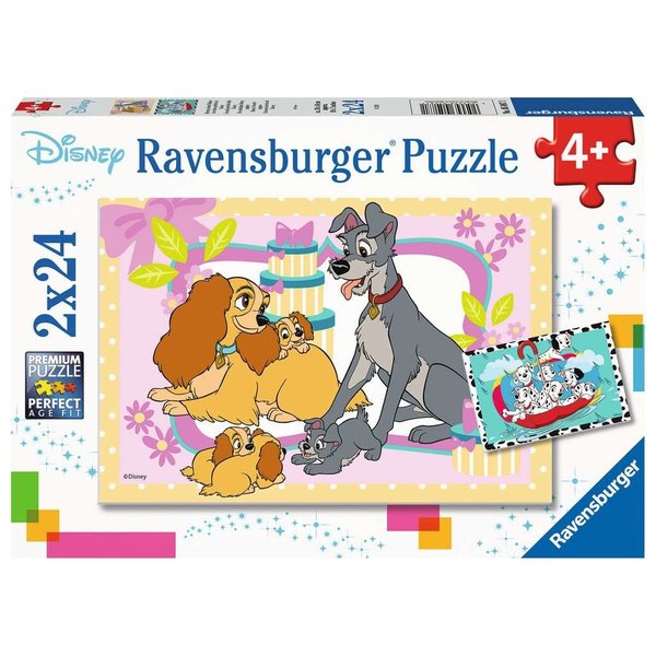 Ravensburger Schattige puppies, 2x24 stukjes