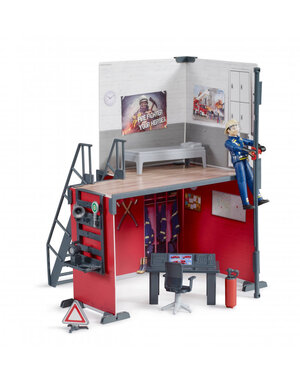 Bruder 62702 - Brandweerkazerne met brandweerman