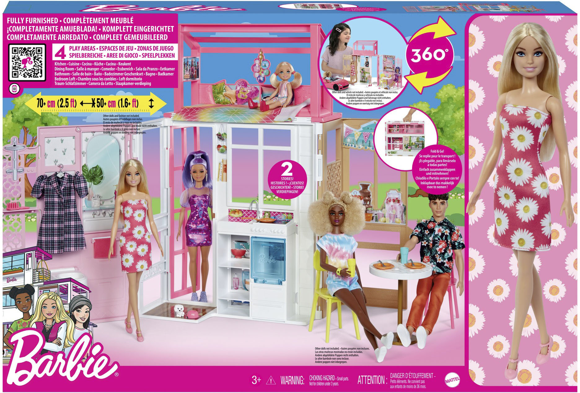 dienblad besteden Situatie Mattel Barbie huis met pop - Kidstoys
