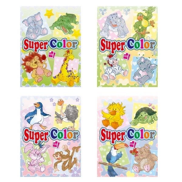 Kleurboek Super Color, 192 pagina's, assortie kleuren