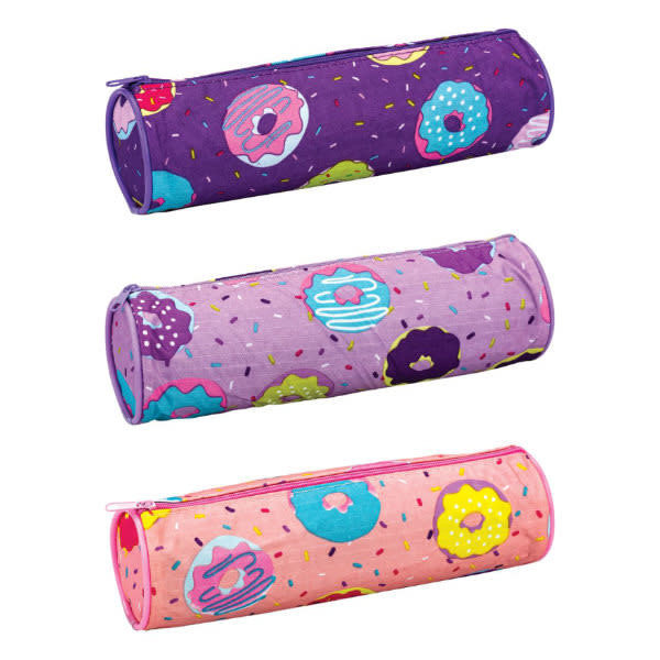 Etui met donut print ass.