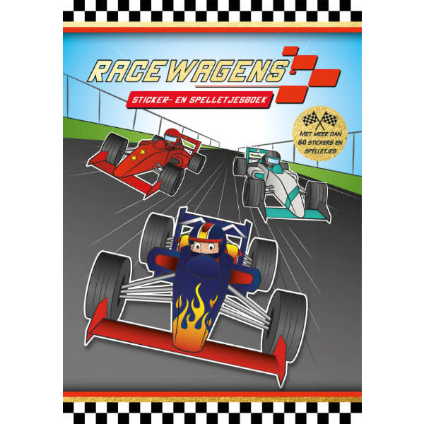 Stickerboek Racewagens, 48 pagina's