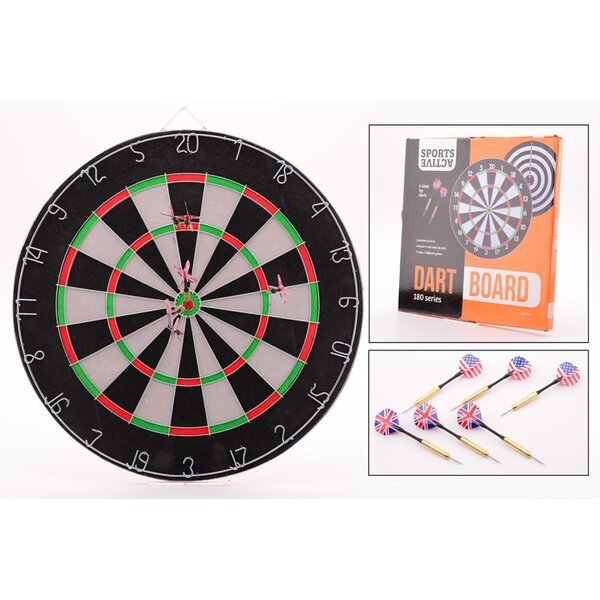 JohnToy Sports Active Dartbord met 6 pijlen
