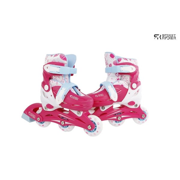 Skeeler Street Rider roze/wit, maat 26-29