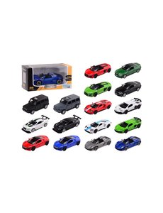 JohnToy Sportauto assorti kleuren schaal 1:42