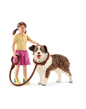 Schleich 42376 - Hondenhok met Australische herder en meisje (uitlopend)