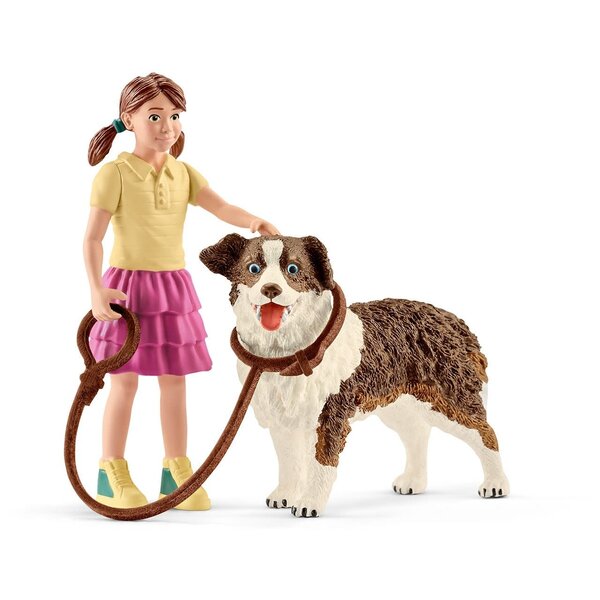 Schleich 42376 - Hondenhok met Australische herder en meisje (uitlopend)