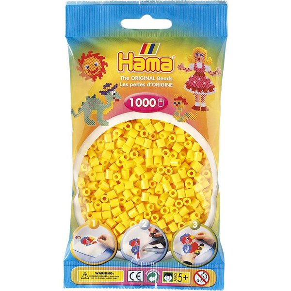 Hama Strijkkralen geel - 1000 stuks
