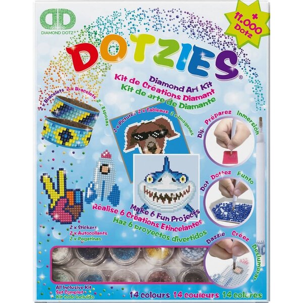 Diamond Dotz Megapak Dotzies: blauw