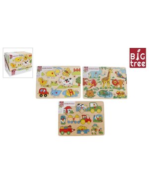  Big Tree knopjes puzzel dieren ass.