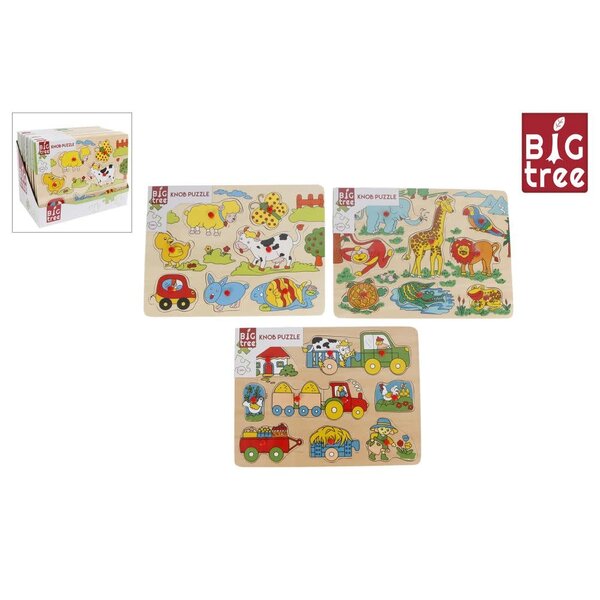 Big Tree knopjes puzzel dieren ass.
