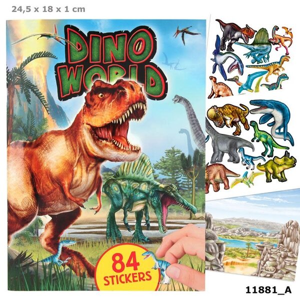 Dino World stickerboek met puffy stickers