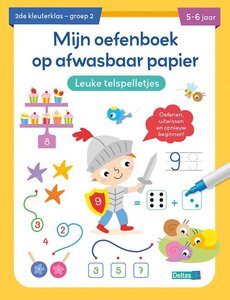 Deltas Mijn oefenboek op afwasbaar papier - Leuke telspelletjes (5-6 jaar)