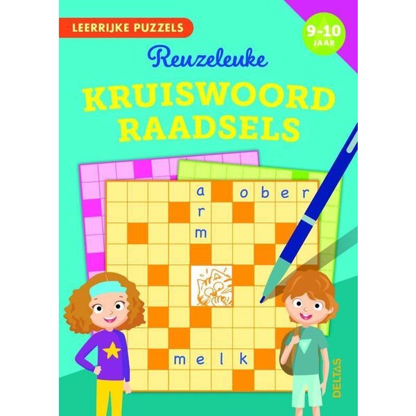 Deltas Leerrijke puzzels - Reuzeleuke kruiswoordraadsels 9-10 jaar