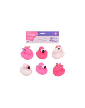 JohnToy Flamingo en eenhoorn badspeeldjes 6 stuks