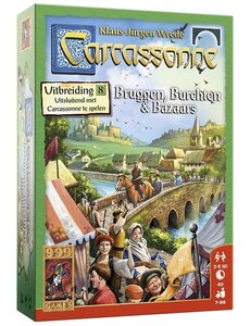 999 Games Carcassonne uitbreiding - Bruggen, Burchten en Bazaars