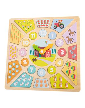  New Classic Toys Puzzelklok tellen en klokkijken