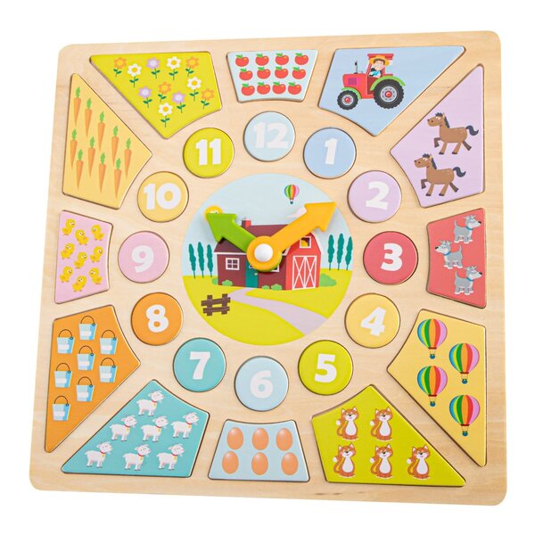 New Classic Toys Puzzelklok tellen en klokkijken