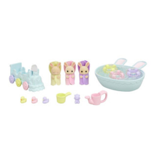 Sylvanian Families 5707 - Drieling baby konijn badset