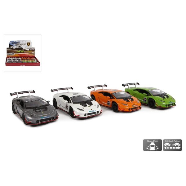 Kinsmart Lamborghini Huracan, assortie kleuren, schaal 1:36