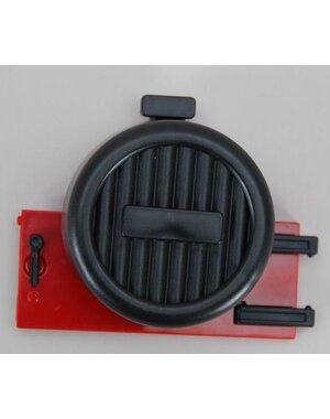 Bruder 42505 - Achterklep met reservewielbak  Jeep Wrangler Rubicon rood