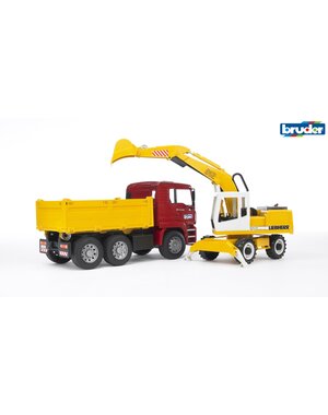 Bruder 2751 - MAN vrachtwagen met Liebherr kraan