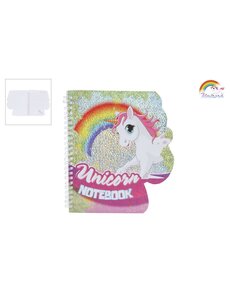  Notitieboek Unicorn glitter 16,5x16cm