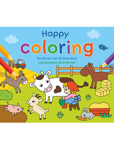 Deltas Kleurboek -  Happy coloring De dieren van de boerderij