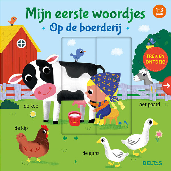 Deltas Schuifboekje - Mijn eerste woordjes - Op de boerderij  (1-3 jaar)