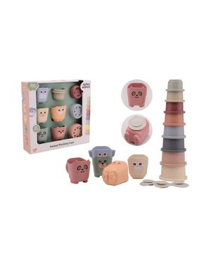 JohnToy Happy World Stapel emmers en bekers