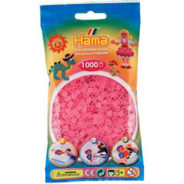 Hama Strijkkralen roze transparant