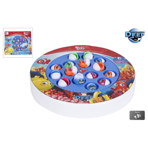 Play Today Visspel met 15 vissen met geluid, 20cm