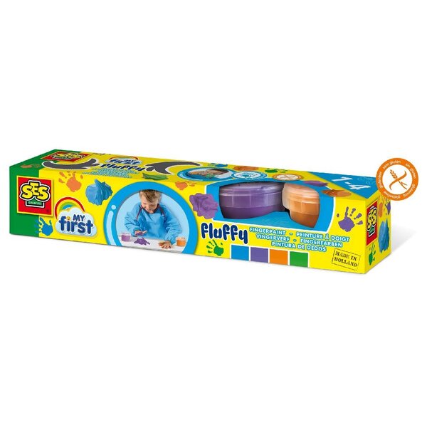 SES My first Fluffy vingerverf - 4 potjes