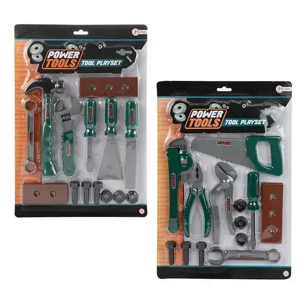 Power Tools Gereedschap 13 delig op kaart, 2 assortie