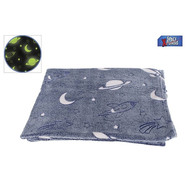 Space Explorers Fleece deken Glow in the dark, 100x150 cm