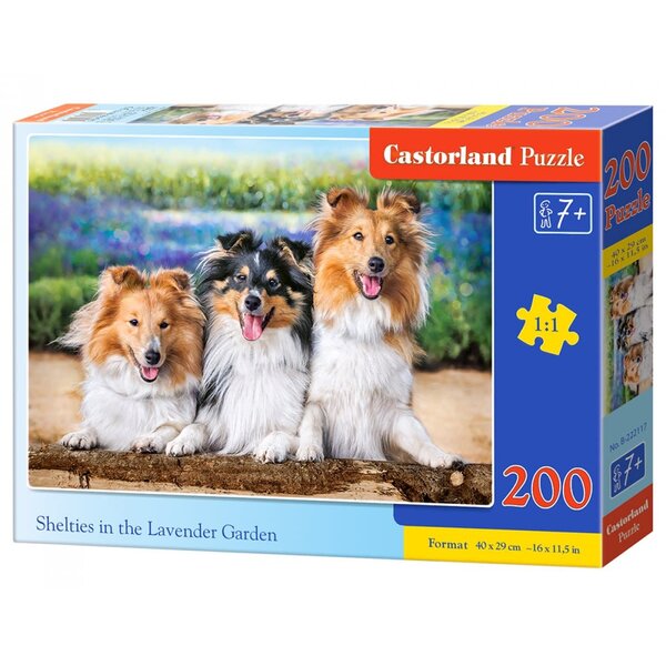 Castorland Shelties in de Lavendel tuin -200 stukjes