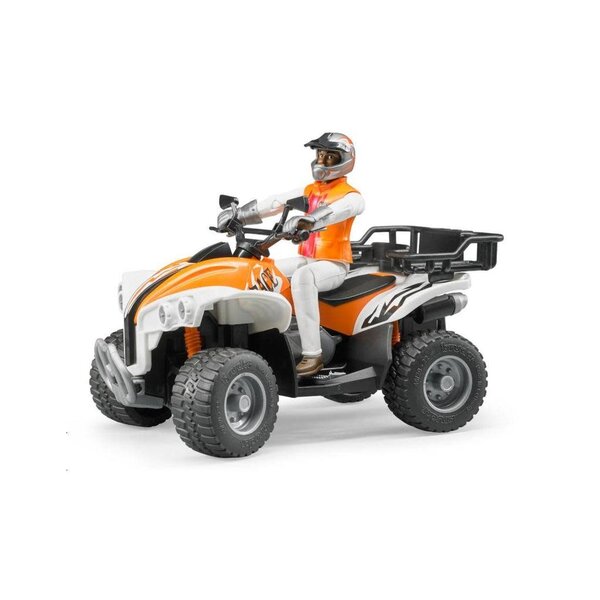 Bruder 63000 - Quad met bestuurder (oranje/wit)