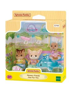 Sylvanian Families 5749 - Trio peutervriendjes-zwembad