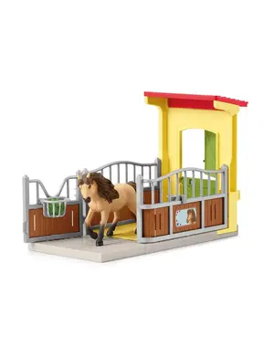 Schleich 42609 - Ponystal met IJsland pony hengst