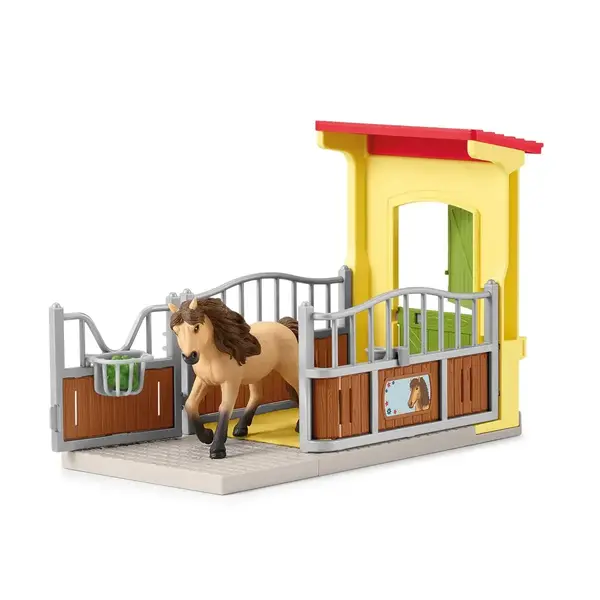 Schleich 42609 - Ponystal met IJsland pony hengst