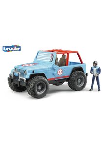 Bruder 2541 - Jeep Cross Country Blauw met rally-rijder