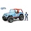 Bruder 2541 - Jeep Cross Country Blauw met rally-rijder