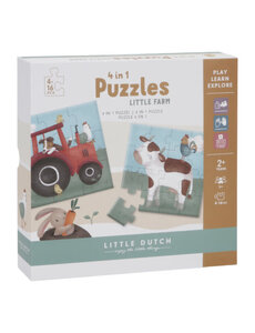 Little Dutch Puzzel - Boerderij 4 in 1