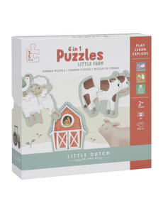 Little Dutch 6 in 1 puzzel Little Farm